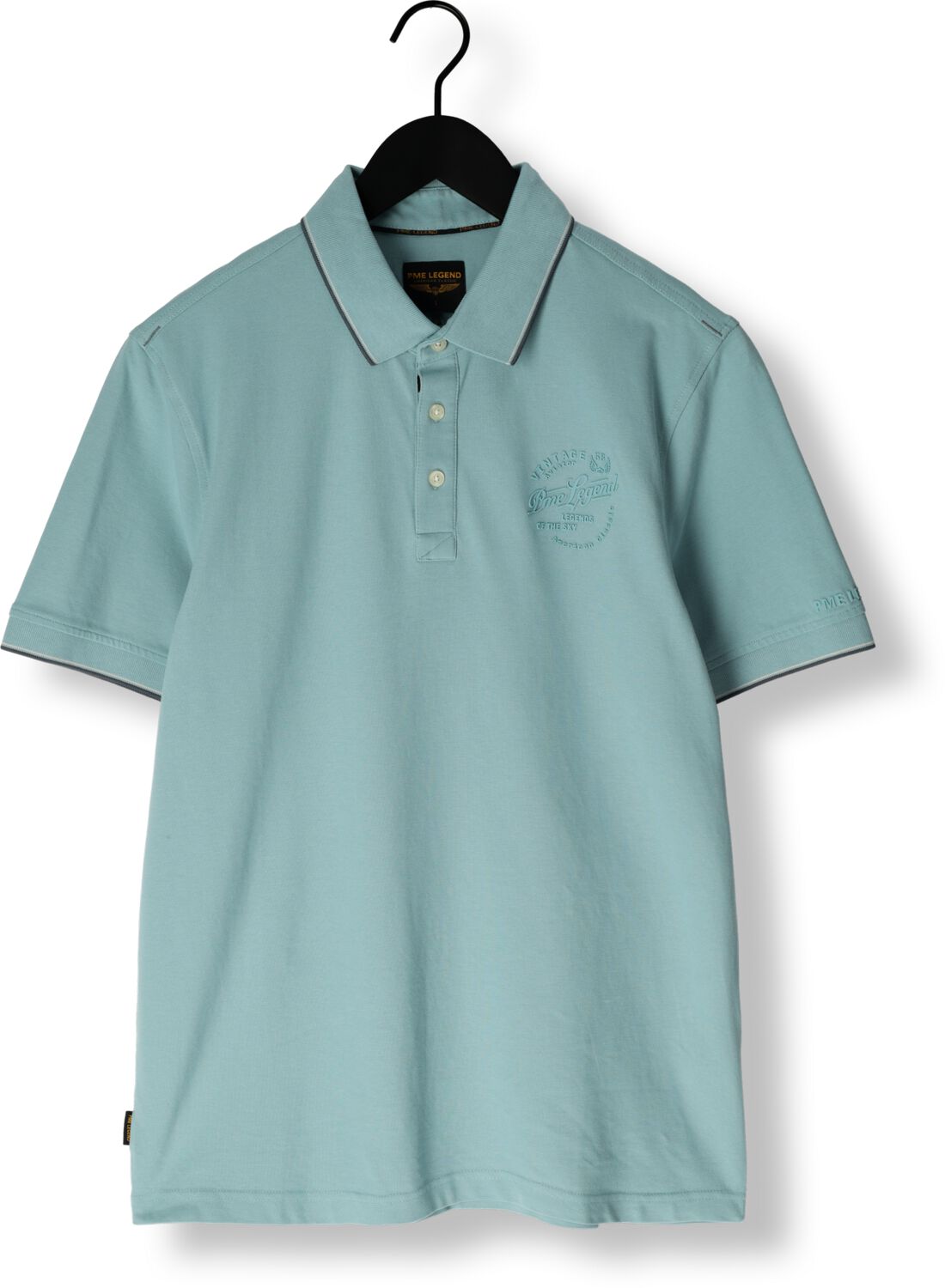 PME LEGEND Heren Polo's & T-shirts Stretch Pique Package Blauw