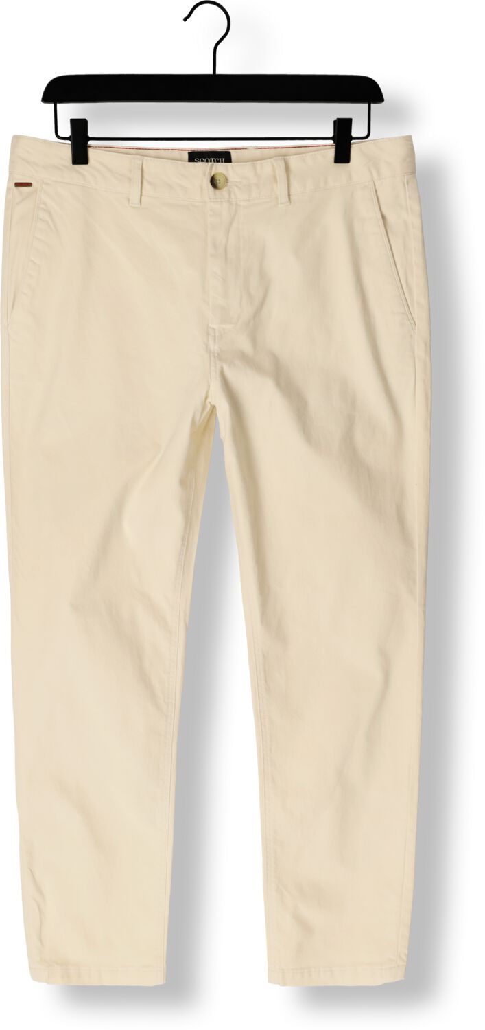 SCOTCH & SODA Heren Broeken Drift Garment-dyed Stretch Cotton Twill Chino Beige