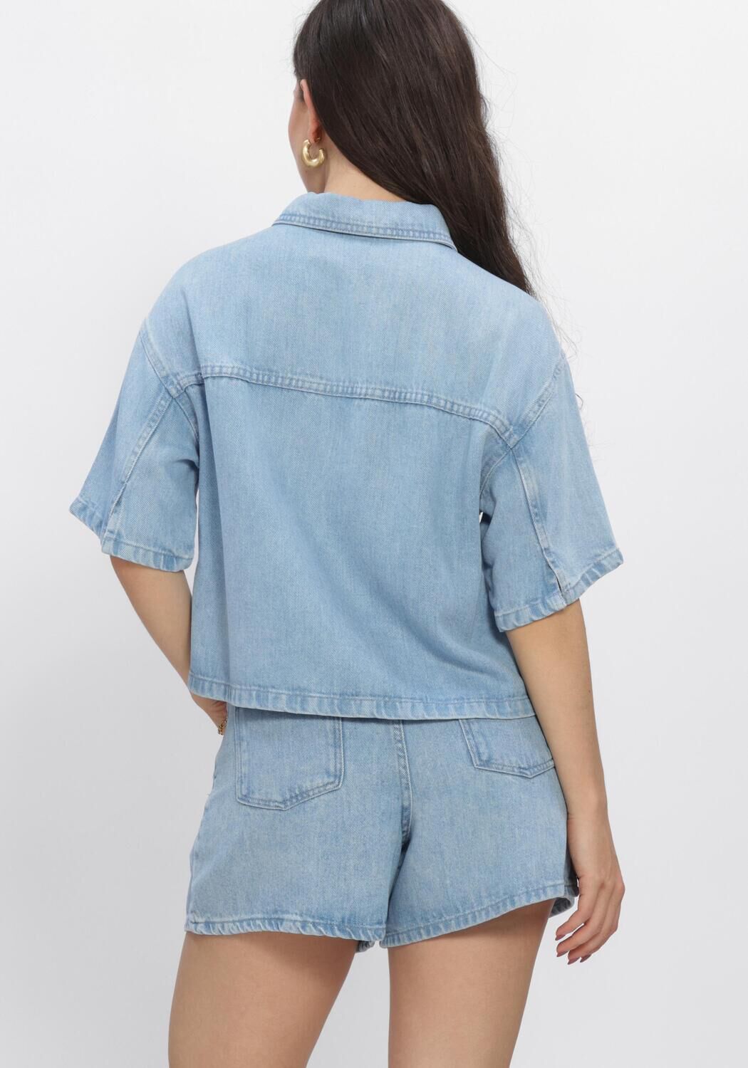 Blauwe MSCH COPENHAGEN Blouses MSCHSAPHINA 2 4 SHIRT - large