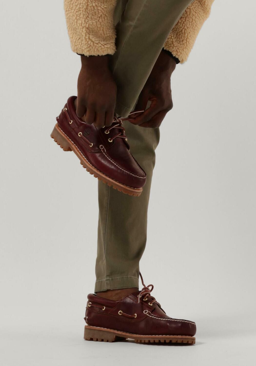 Rode TIMBERLAND Veterschoenen AUTHENTICS 3 EYE CLASSIC LUG - large