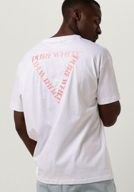 Witte PUREWHITE T-shirt TSHIRT WITH SMALL LOGO AT SIDE AND BIG BACK EMBROIDERY - large