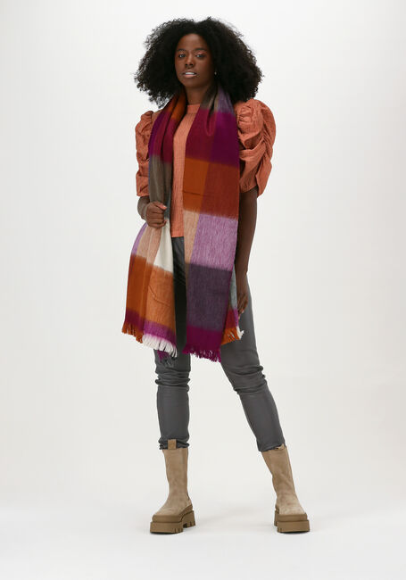 Paarse ALPACA LOCA Sjaal SCARF BLOCKED - large
