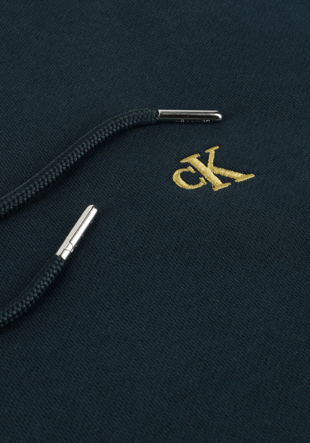 Petrol CALVIN KLEIN Sweater LS 350TERRY EU MONOGRAM HOODIE - large