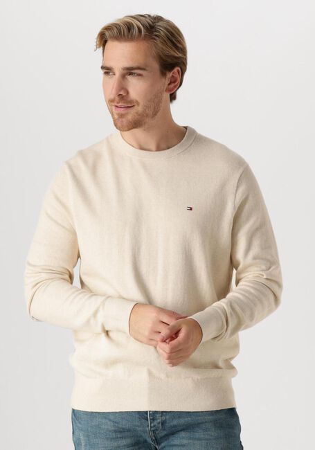 Beige TOMMY HILFIGER Trui PIMA ORG CTN CASHMERE CREW NECK - large