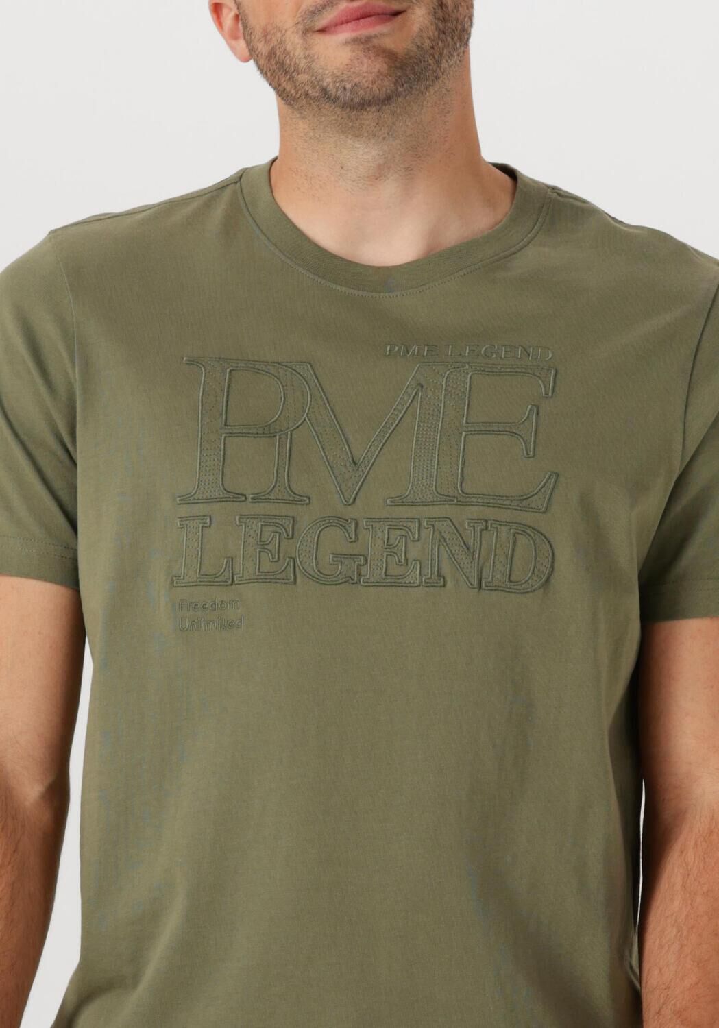 PME LEGEND Heren Polo's & T-shirts Single Jersey Olijf