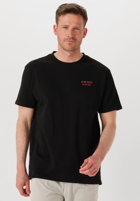 Zwarte PURE PATH T-shirt REGULAR FIT CREWNECK SS T-SHIRTS - large