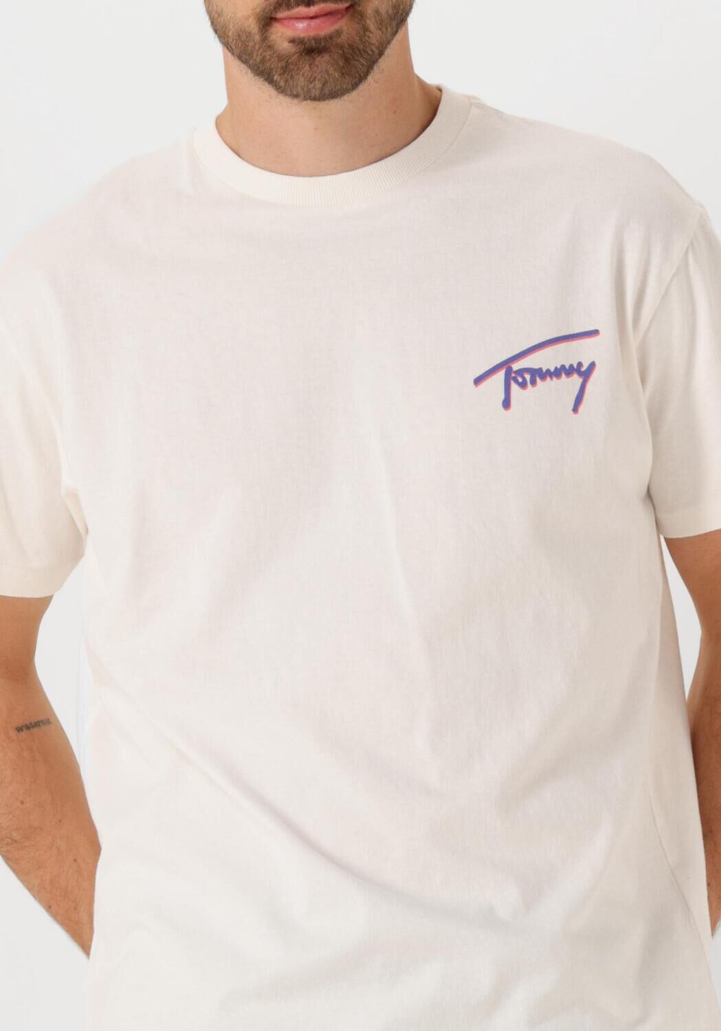 TOMMY JEANS Heren Polo's & T-shirts Tjm Rlx Faded Graphic Tee Ext Wit
