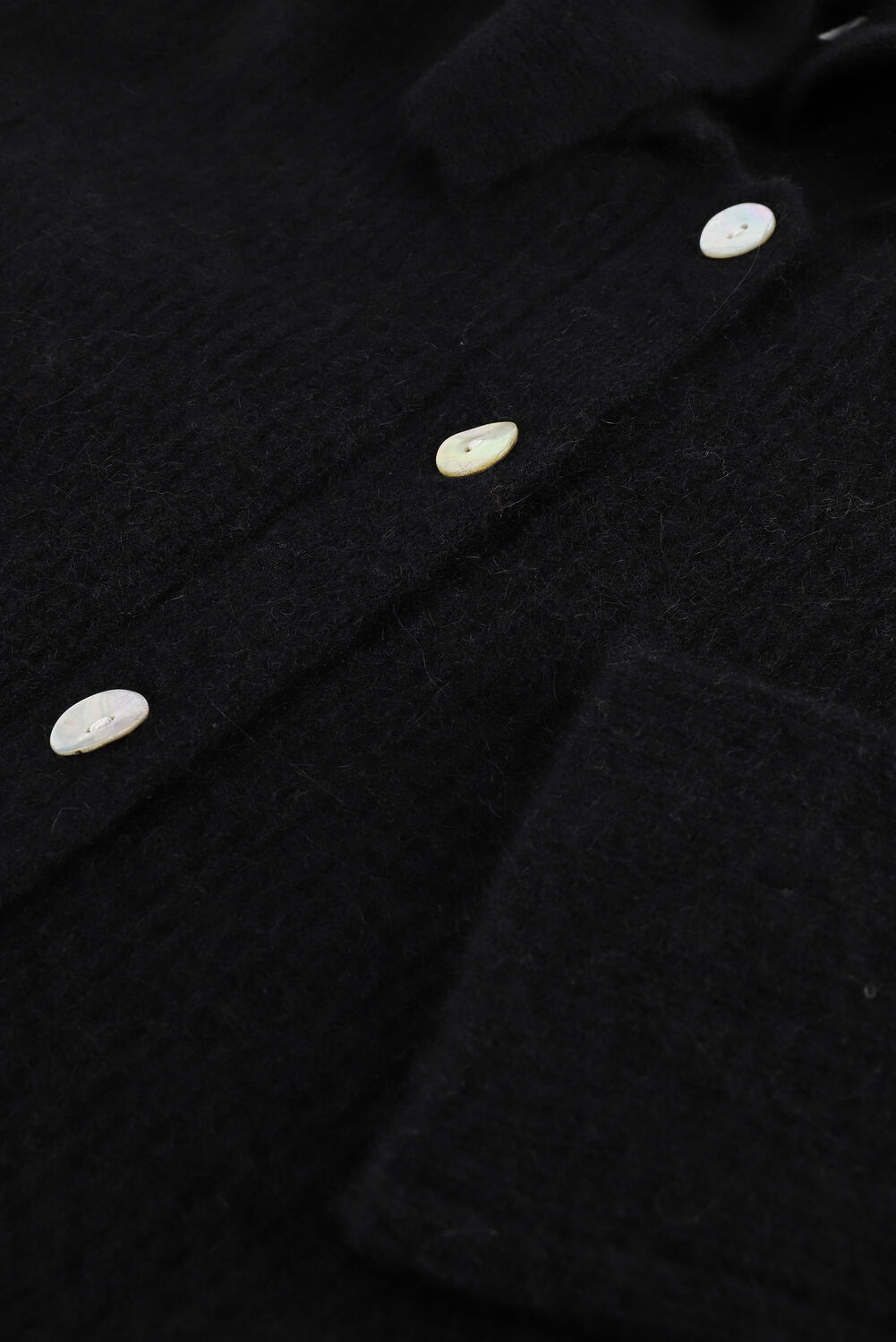 Zwarte JUST FEMALE Vest REBELO COLLAR CARDIGAN - large