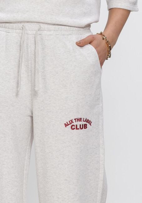 Lichtgrijze ALIX THE LABEL Broeken LADIES KNITTED WIDE LEG SWEAT PANTS - large