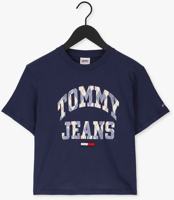 Donkerblauwe TOMMY JEANS T-shirt TJW CLASSIC COLLEGE ARGYLE SS - large