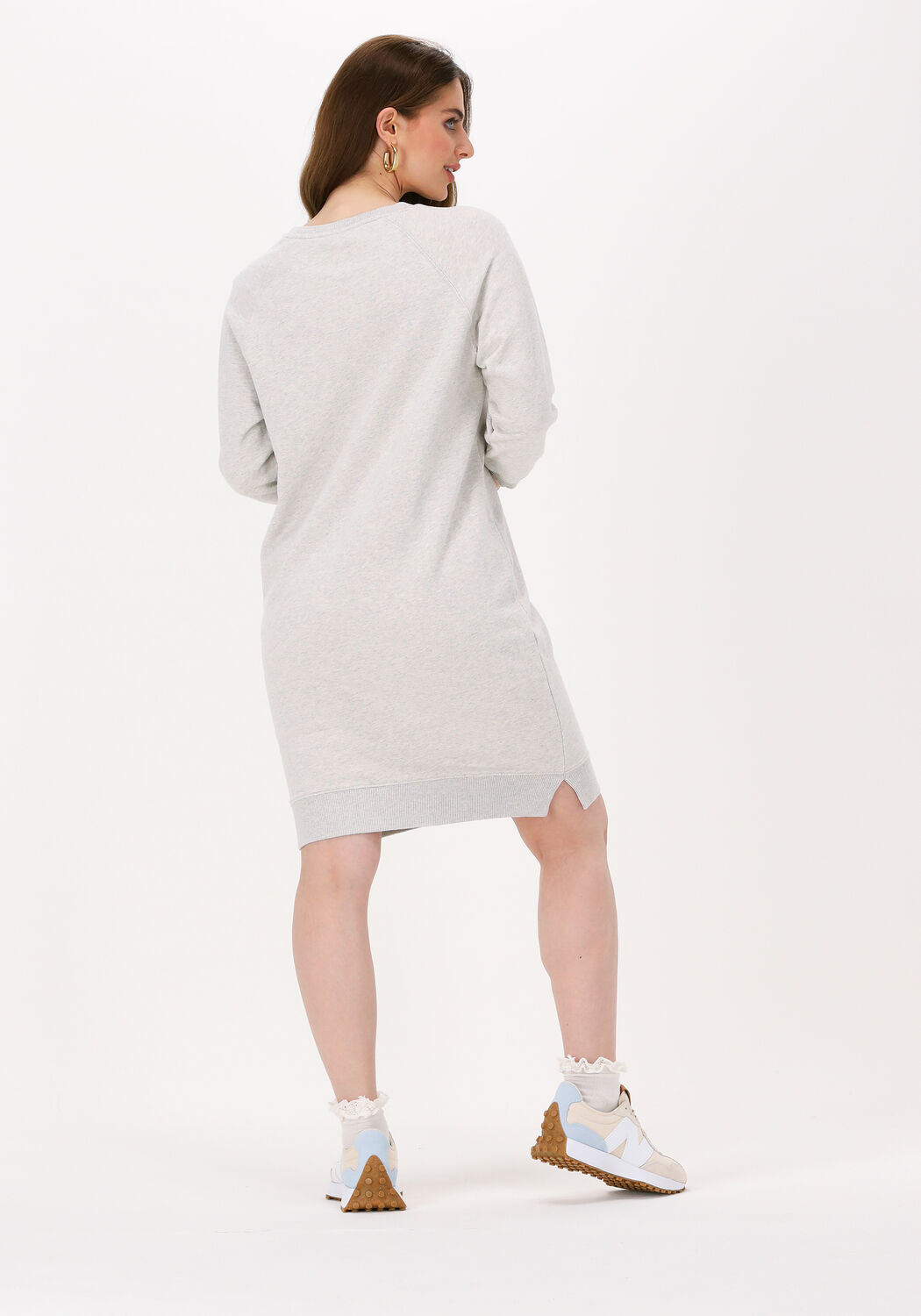 lichtgrijze by bar mini jurk fiene sweat dress
