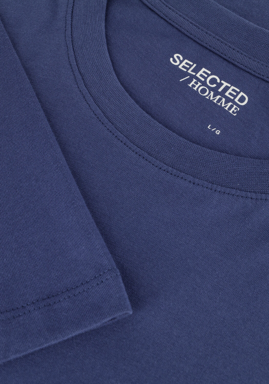 Blauwe SELECTED MEN T-shirt SLHASPEN SS O-NECK TEE NOOS - large