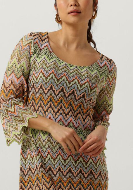 Groene ANA ALCAZAR Mini jurk TUNIC DRESS WITHOUT FRINGES - large