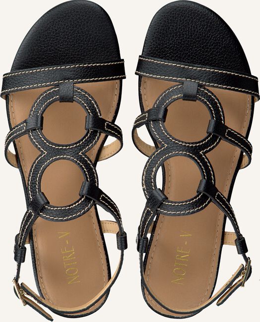 Zwarte NOTRE-V Platte sandalen 19133 Zwarte NOTRE-V Platte sandalen 19133 - large