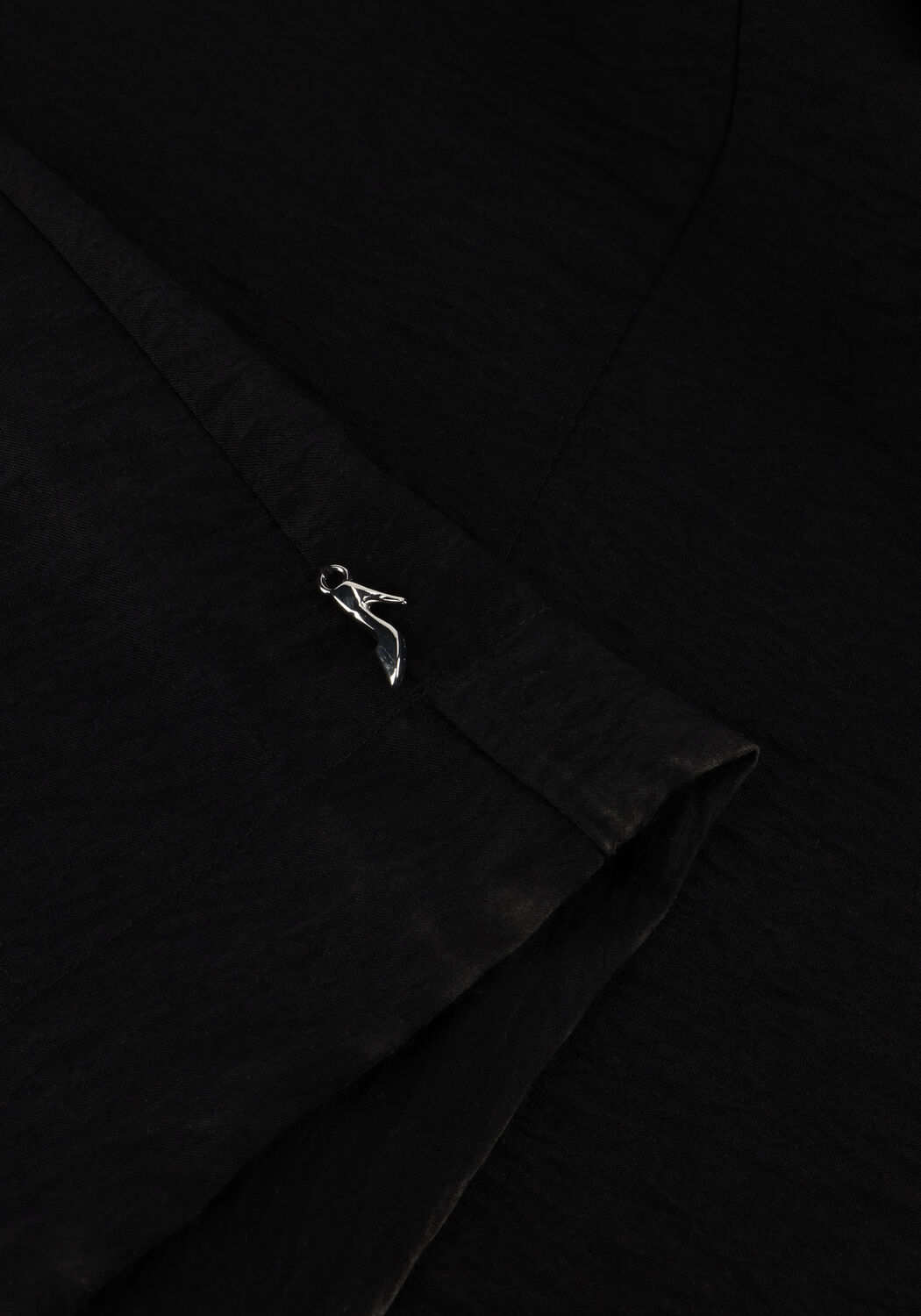 Zwarte JANSEN AMSTERDAM Maxi jurk OTIS JURK CB 598 COLORBLOCK CAP SLEEVE WIDE NECKLINE LONG - large