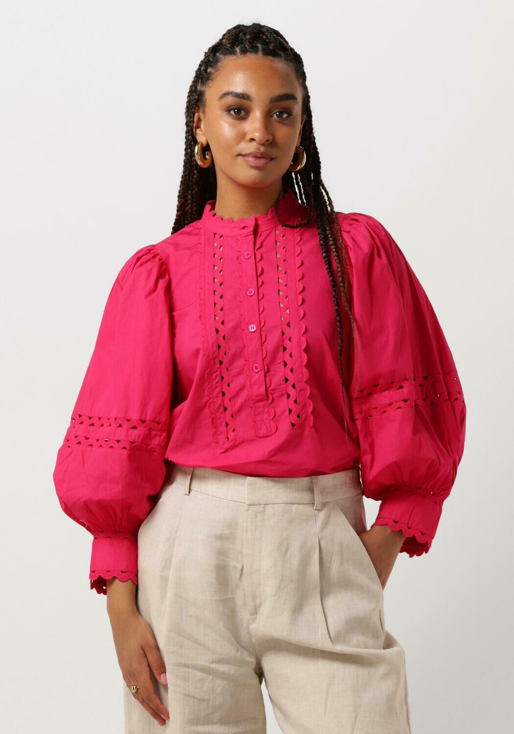 ANTIK BATIK Dames Blouses Rodo Blouse Fuchsia