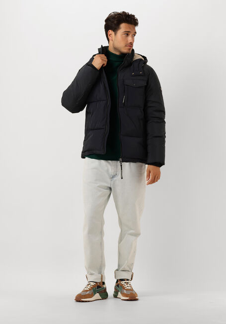 Zwarte SCOTCH & SODA Gewatteerde jas HOODED PUFFER JACKET - large