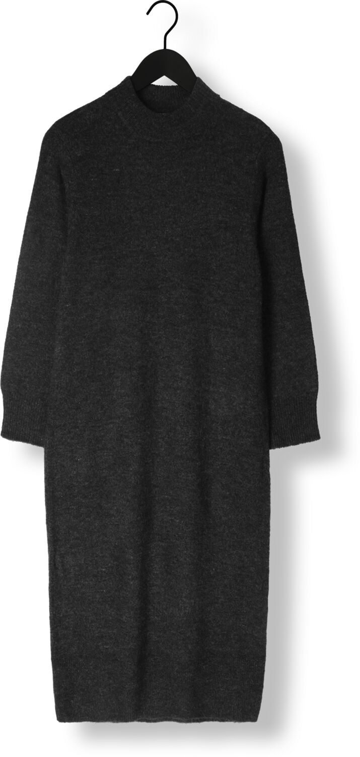 OBJECT Dames Jurken Objgeromia L s O-neck Knit Donkergrijs