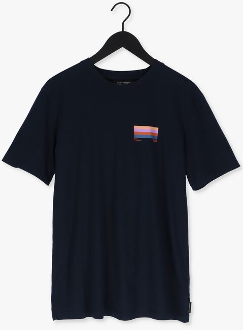 Donkerblauwe SCOTCH & SODA T-shirt GRAPHIC LOGO T-SHIRT IN ORGANI - large