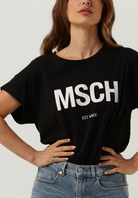 Zwarte MSCH COPENHAGEN T-shirt ALVA ORGANIC MSCH STD TEE - large