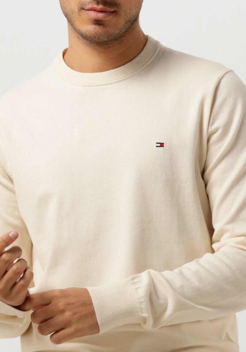 TOMMY HILFIGER Heren Truien & Vesten 1985 Crew Neck Sweater Gebroken Wit