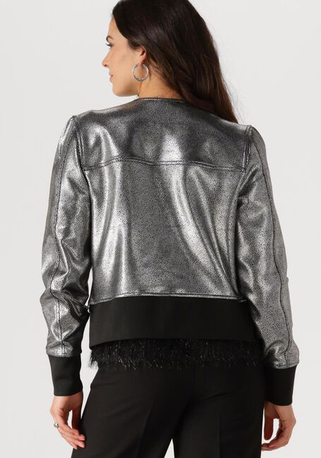 Zilveren JANSEN AMSTERDAM Jack CS 271 BOMBER WITH ZIPPER - large