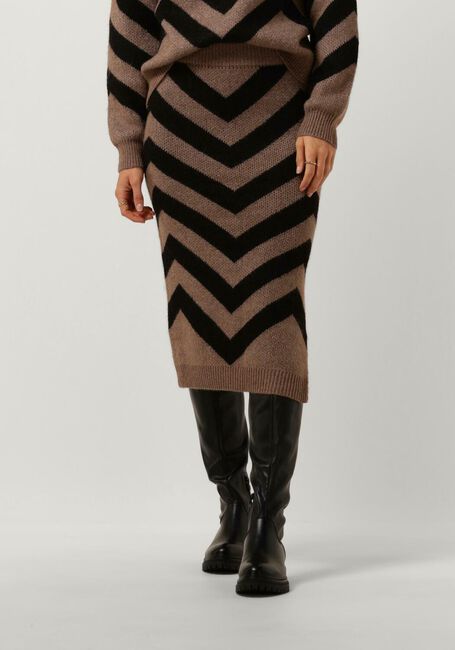 Bruine Y.A.S. Midirok YASKAVALLI HW MIDI KNIT SKIRT S. - large