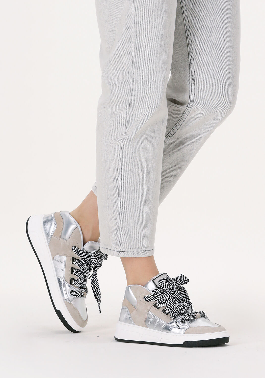 Zilveren TORAL Hoge sneakers NICK - large