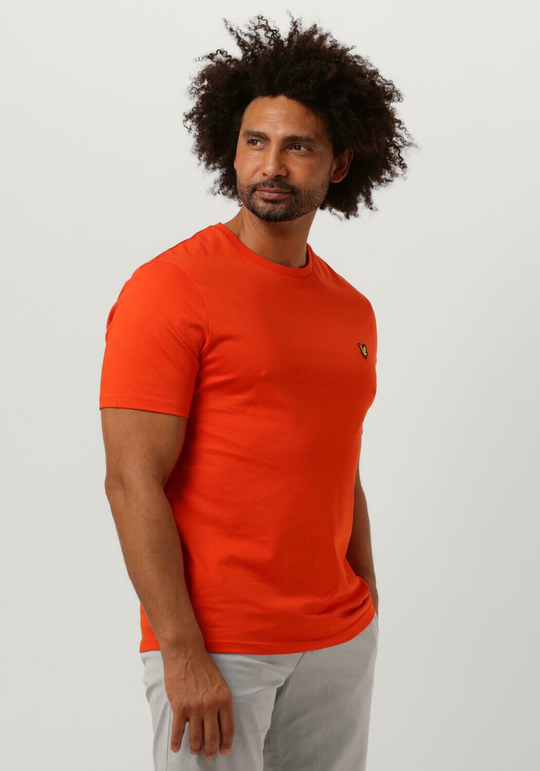 LYLE & SCOTT Heren Polo's & T-shirts Plain T-shirt Oranje