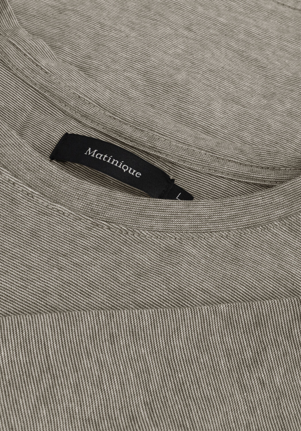 Donkergroene MATINIQUE T-shirt JERMANE MINI STRIPE - large