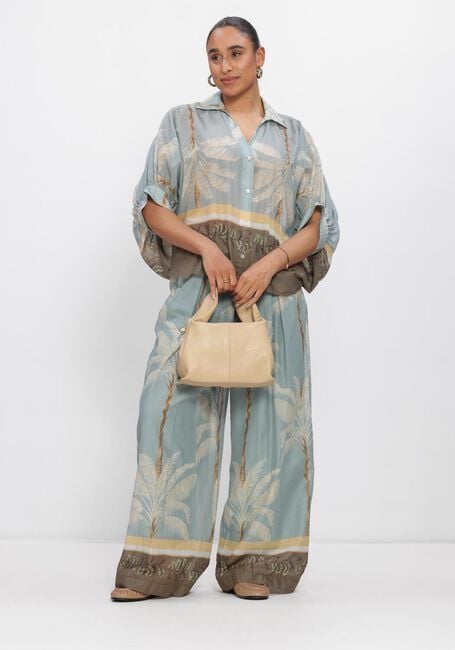 Blauwe SUMMUM Blouses BLOUSE PALMTREE PRINT - large