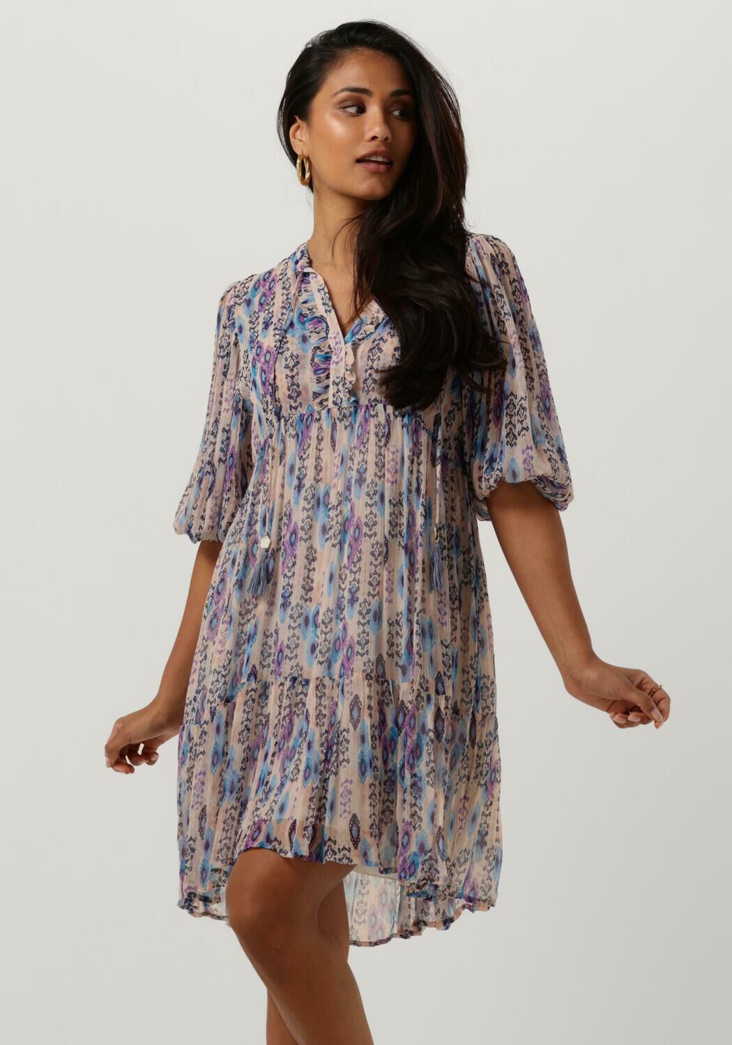 blauwe moliin mini jurk naia