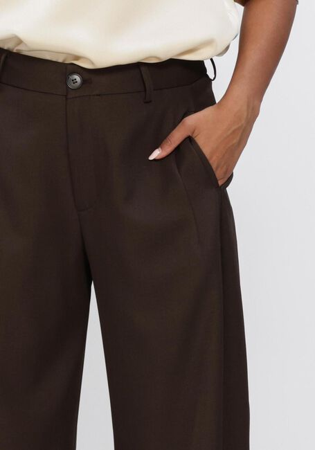 Bruine NEO NOIR Wijde broek ESSIALL STRUCTURE PANTS - large