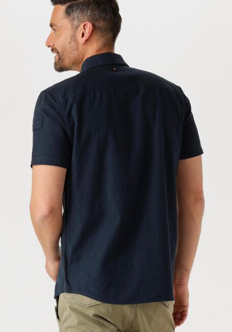 Blauwe PME LEGEND Casual overhemd SHORT SLEEVE SHIRT SLUB COTTON - large