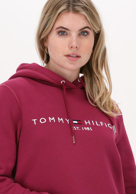 Roze TOMMY HILFIGER Sweater REGULAR HILFIGER HOODIE - large