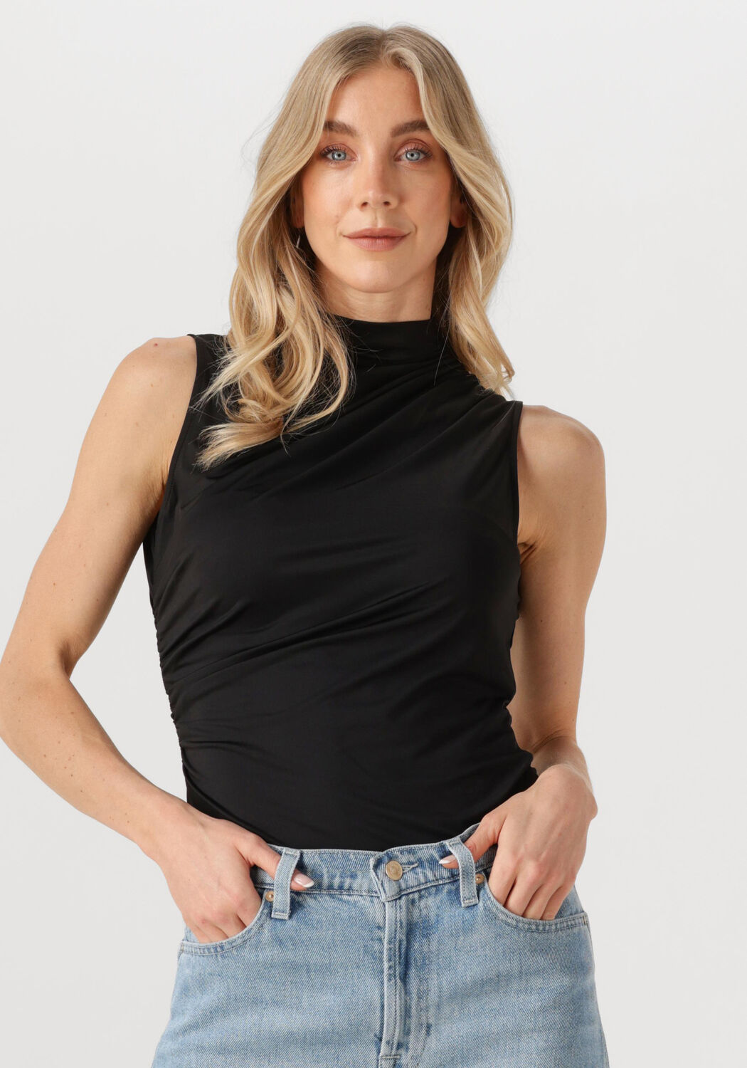 ROSEMUNDE Dames Tops & T-shirts Billie Sl Drape Top Zwart