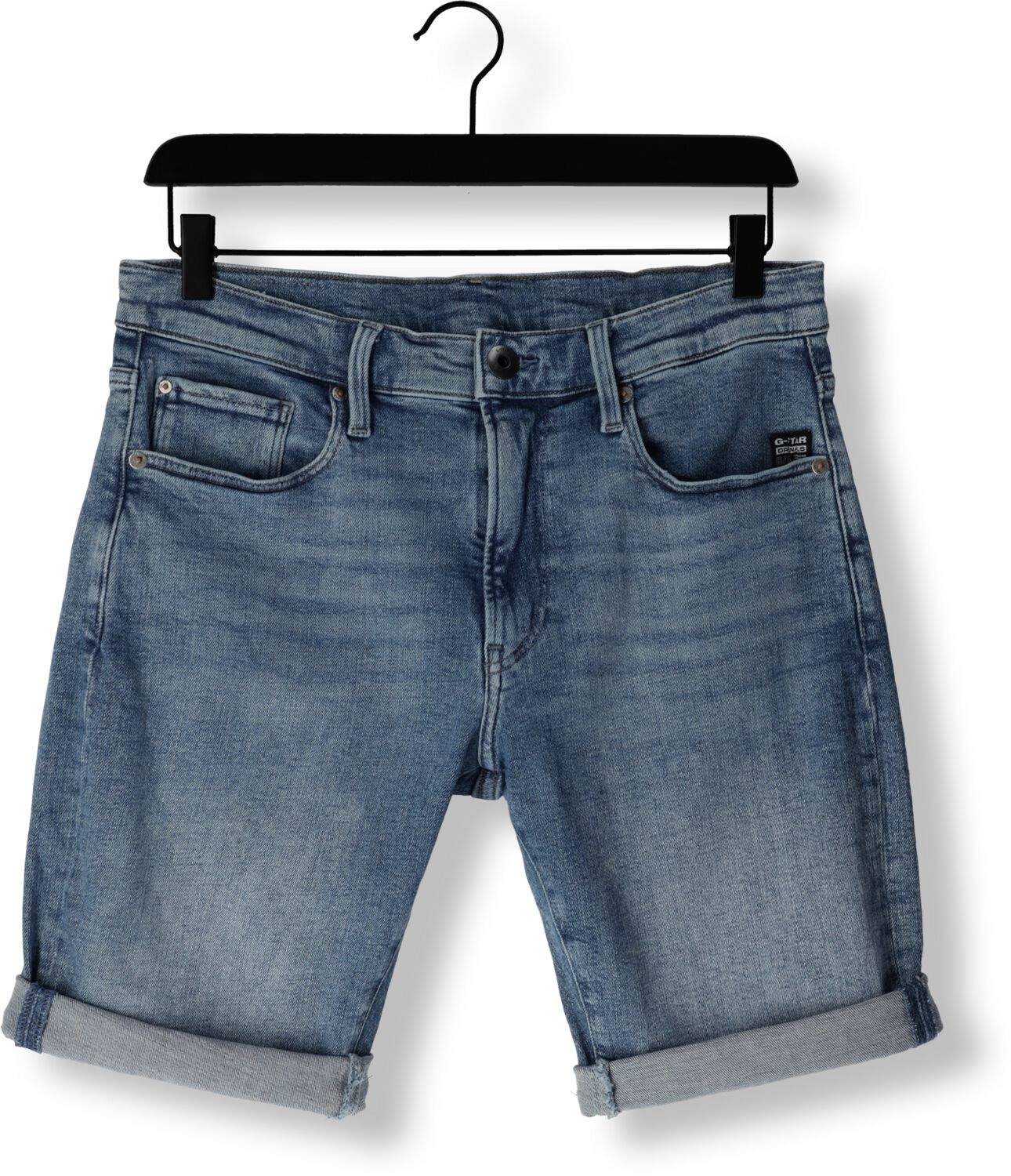 G-STAR RAW Heren Broeken 3301 Slim Short Blauw