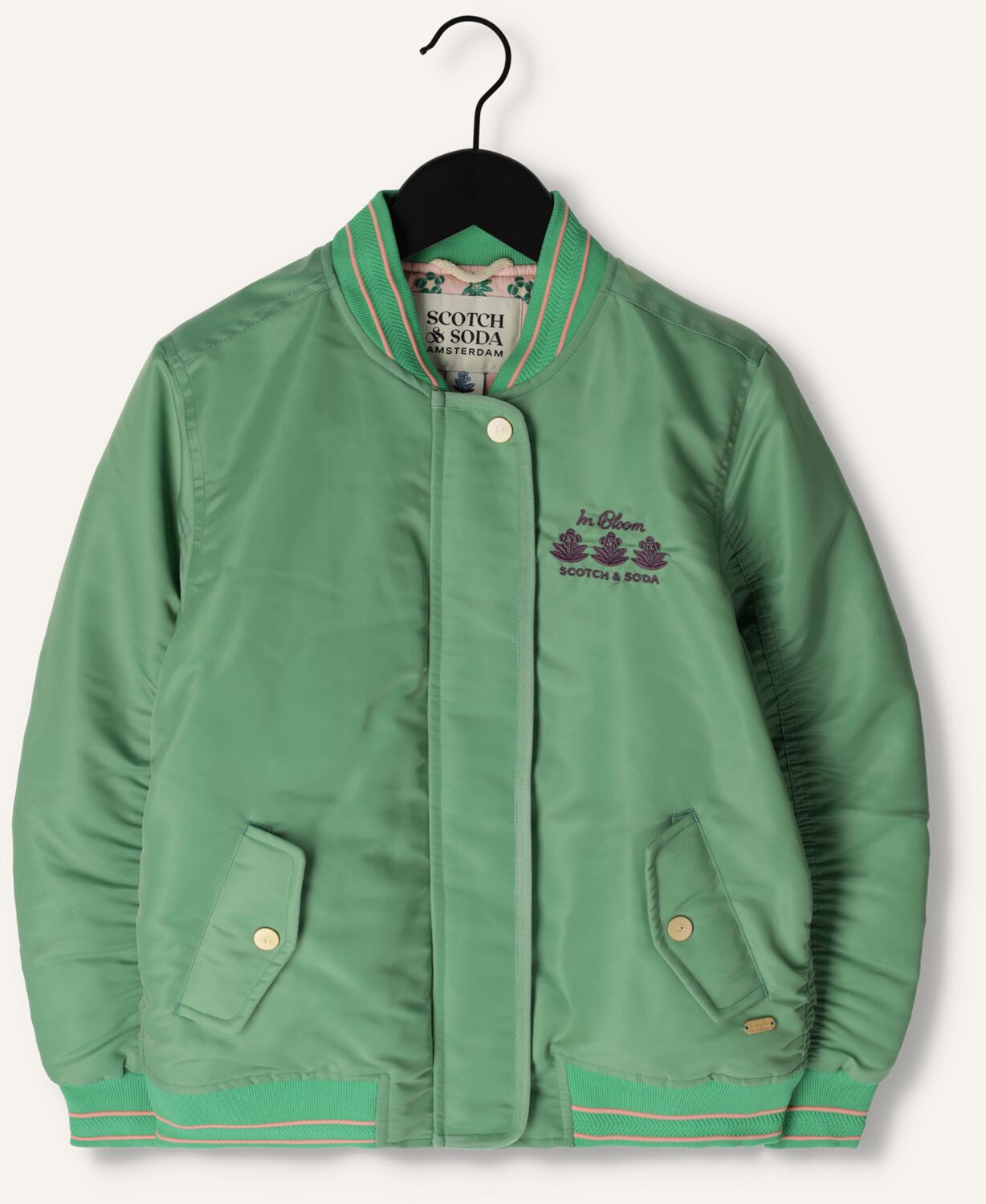 Groene SCOTCH SODA Jack BOMBER JACKET Omoda