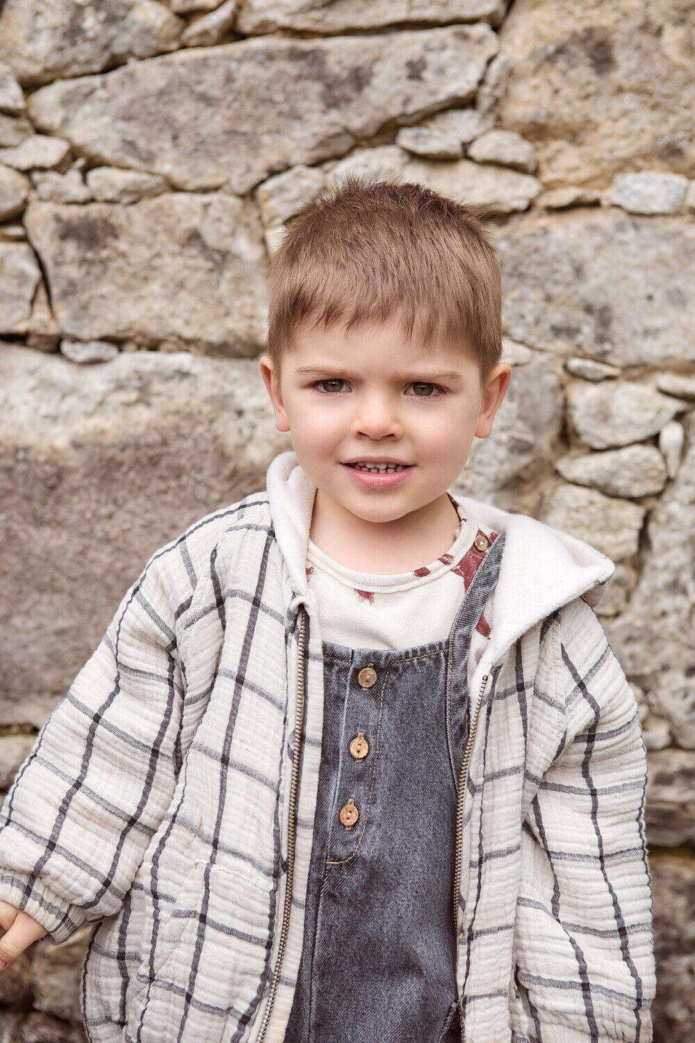 Grijze PLAY UP Tuinbroeken DENIM JUMPSUIT - large