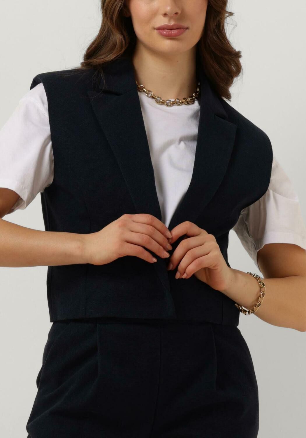 RUBY TUESDAY Dames Blazers Relin Cropped Waistcoat Donkerblauw
