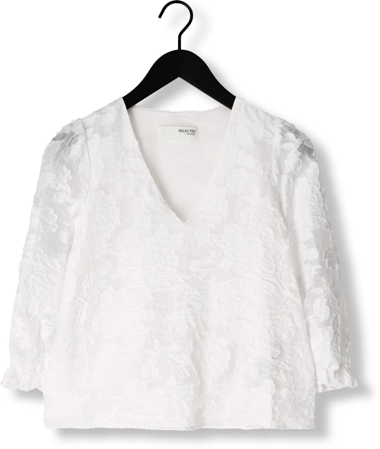 SELECTED FEMME Dames Blouses Slfcathi-sadie 3 4 Top Ff Wit