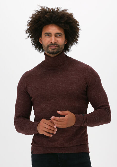 Bordeaux CAST IRON Coltrui ROLL NECK SLIM FIT COTTON HEAT - large