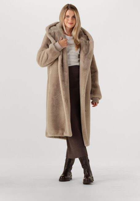Beige MOSCOW Faux fur jas 08-08-EVELYN-3 - large