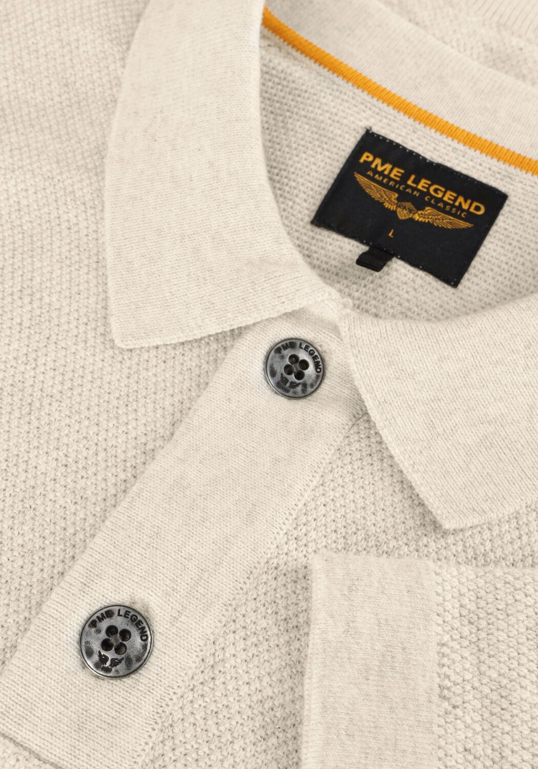Beige PME LEGEND Polo SHORT SLEEVE POLO KNITTED - large