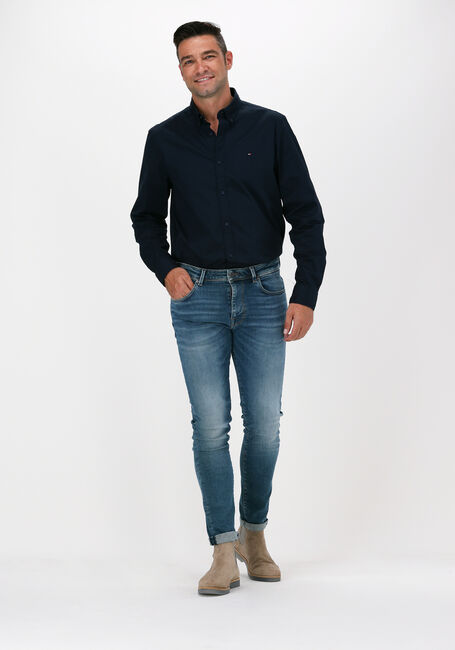 Blauwe TOMMY HILFIGER Casual overhemd CORE STRETCH SLIM POPLIN SHIRT - large