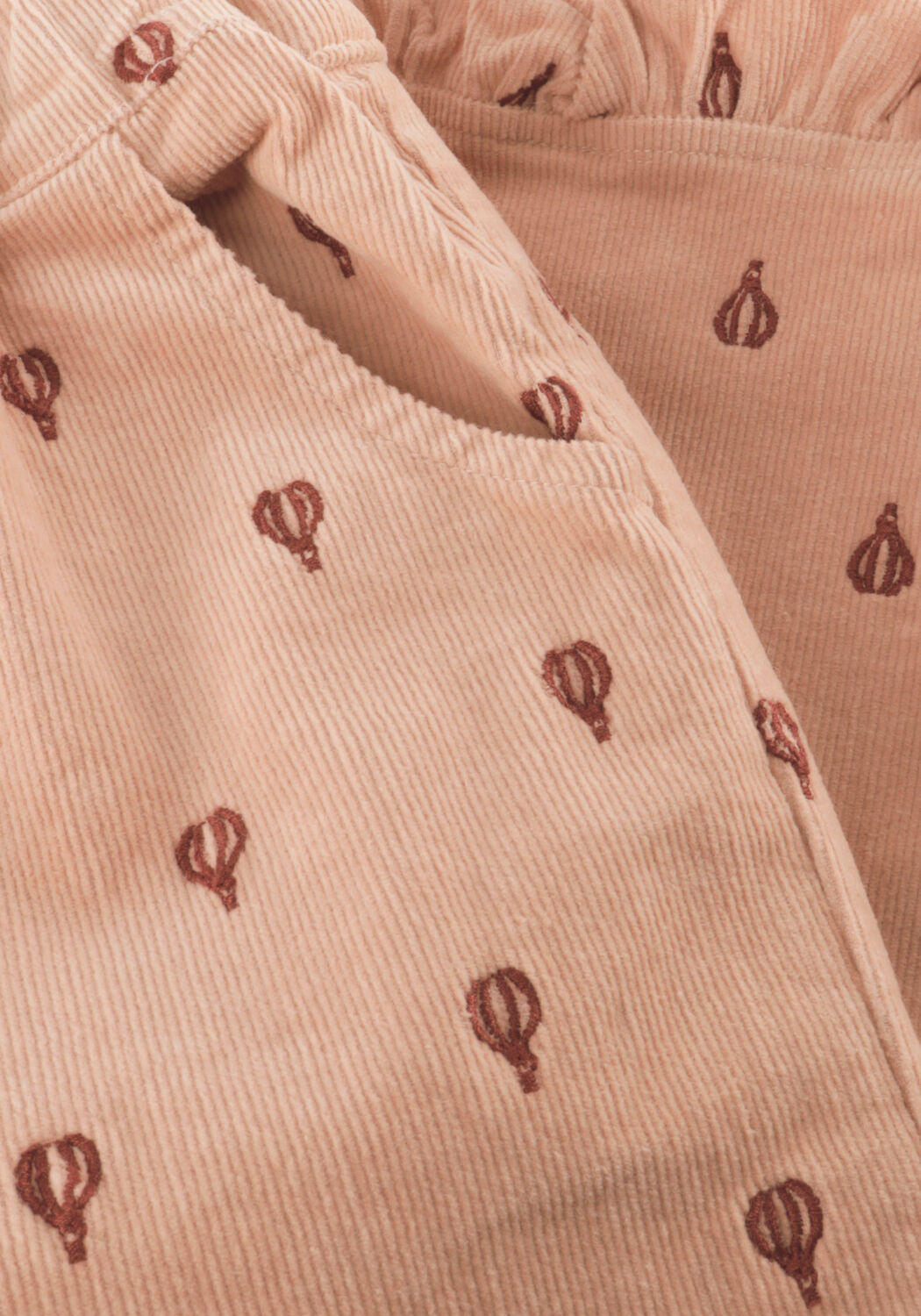 Roze LIL' ATELIER Wijde broek NMFNELLY CORD STRAIGHT PANT 4945-HC LIL - large