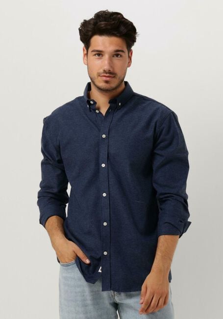 Blauwe ANERKJENDT Casual overhemd AKKONRAD MELANGE SHIRT - large