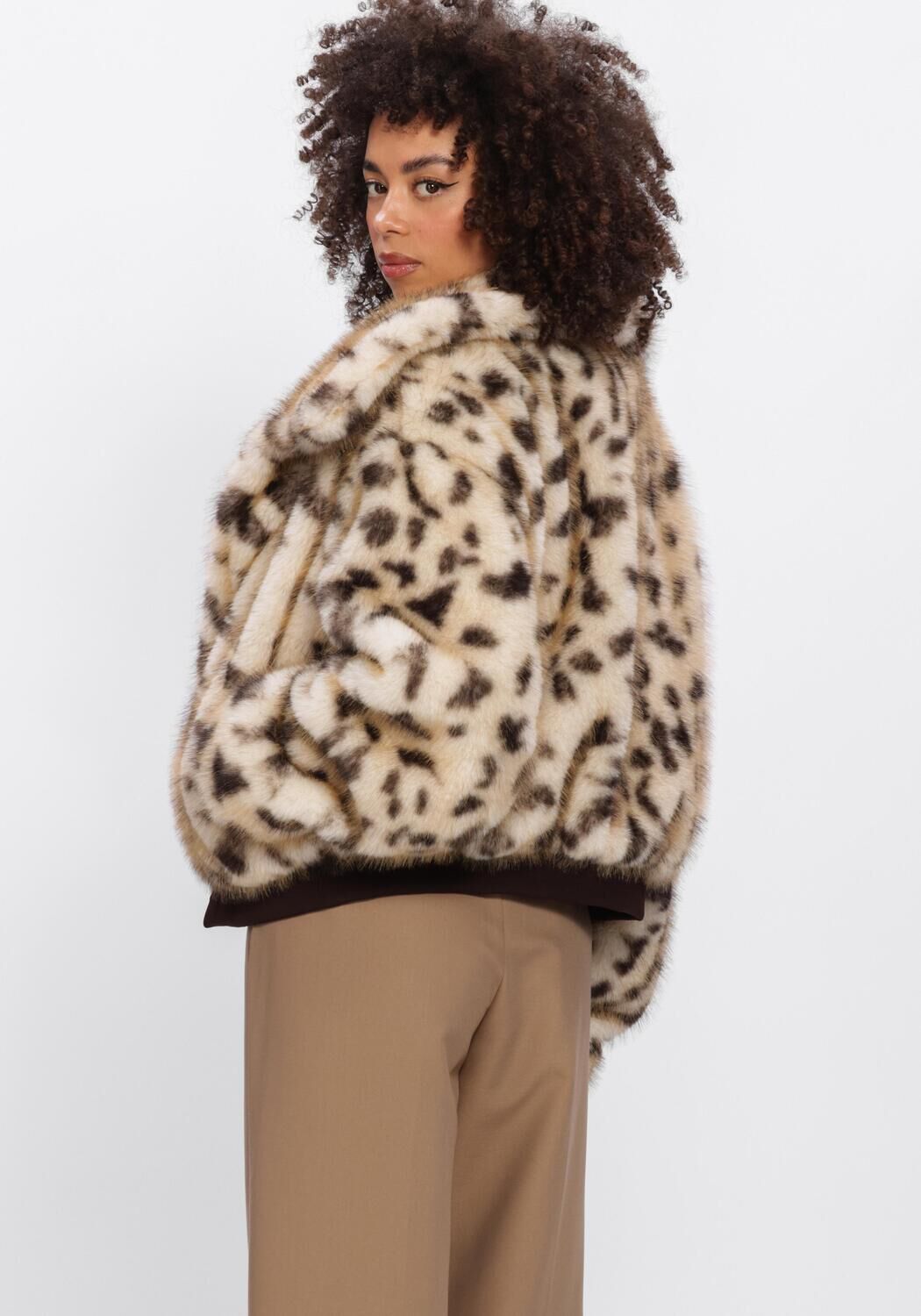 Beige HARPER & YVE Faux fur jas STACY-JA - large