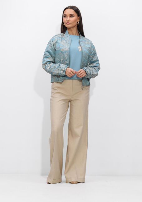 Beige JANSEN AMSTERDAM Wijde broek NIENKE BROEK 407 LONG WIDE LEG - large