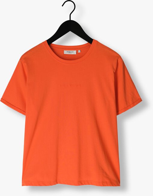 Rode MSCH COPENHAGEN T-shirt MSCHTERINA ORGANIC SMALL LOGO TEE - large